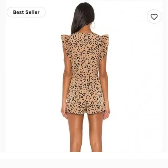 Lovers And Friends JILL Leopard Print Ruffle Romper - Picture 9 of 9